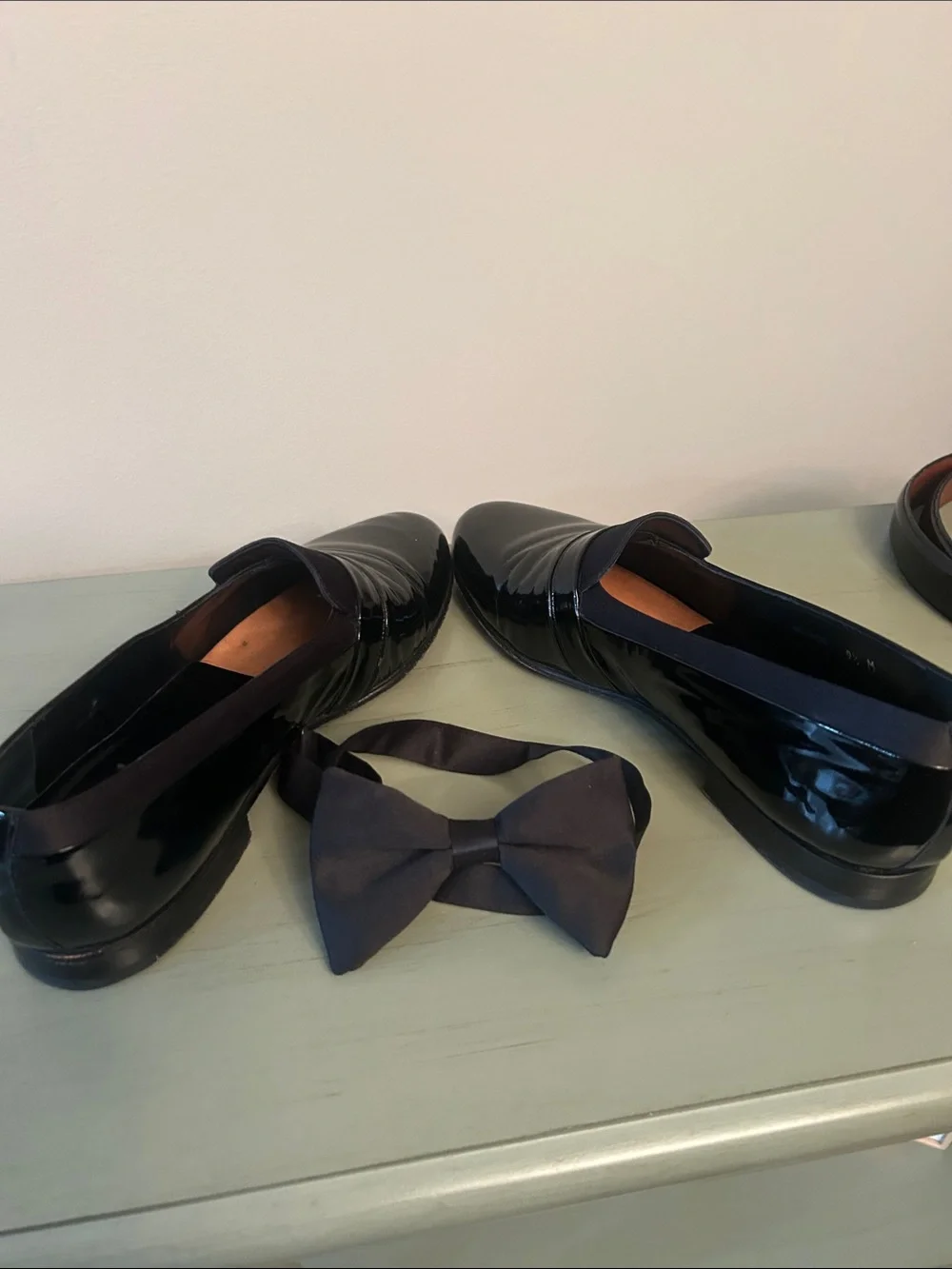 Mezlan Black Patent “Tuxedo” Loafers